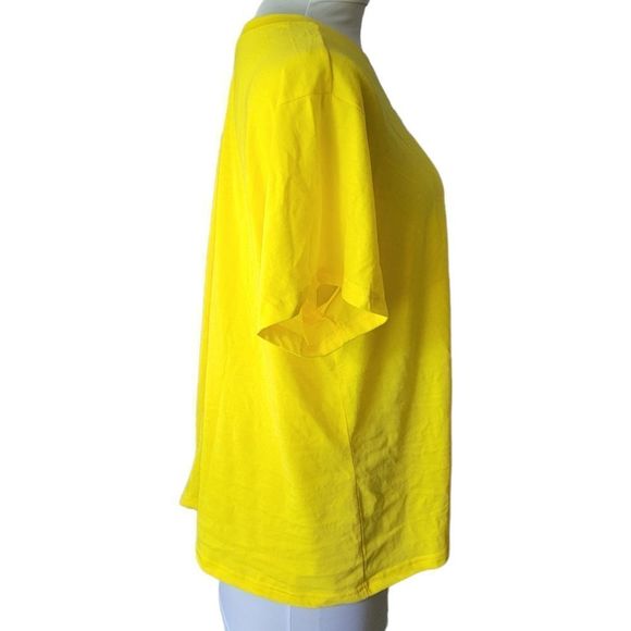 Bright Yellow Tee w/ Embroidered Sun XXL - Picture 3 of 4